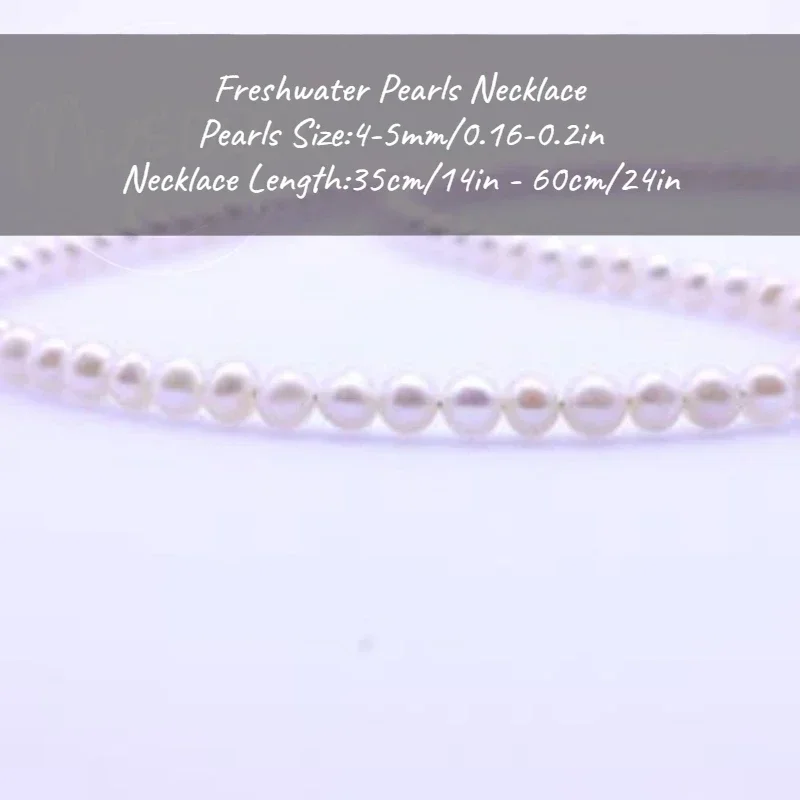 MYSOYA White Freshwater Pearl Necklace 4-5mm With Gift Box, For Her/Him, Perfect Birthday/WeddIng/Christmas/New Year'Gifts
MYSOYA White Freshwater Pearl Necklace 4-5mm With Gift Box, For Her/Him, Perfect Birthday/WeddIng/Christmas/New Year'Gifts
