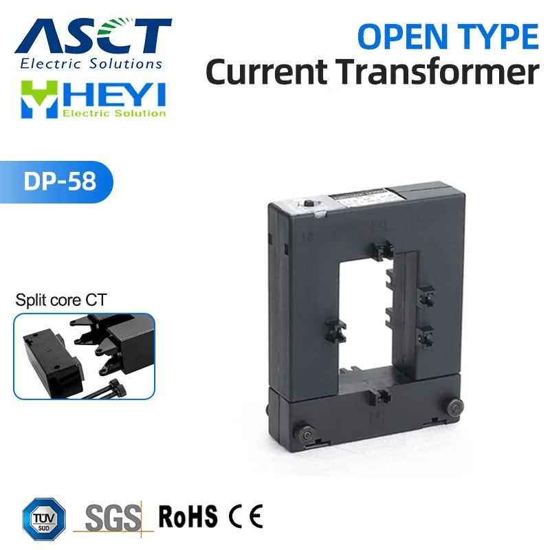 DP-58 250A-1000A output 5A split core current transformers with window size 50*80 mm clamp on current sensor
DP-58 250A-1000A output 5A split core current transformers with window size 50*80 mm clamp on current sensor