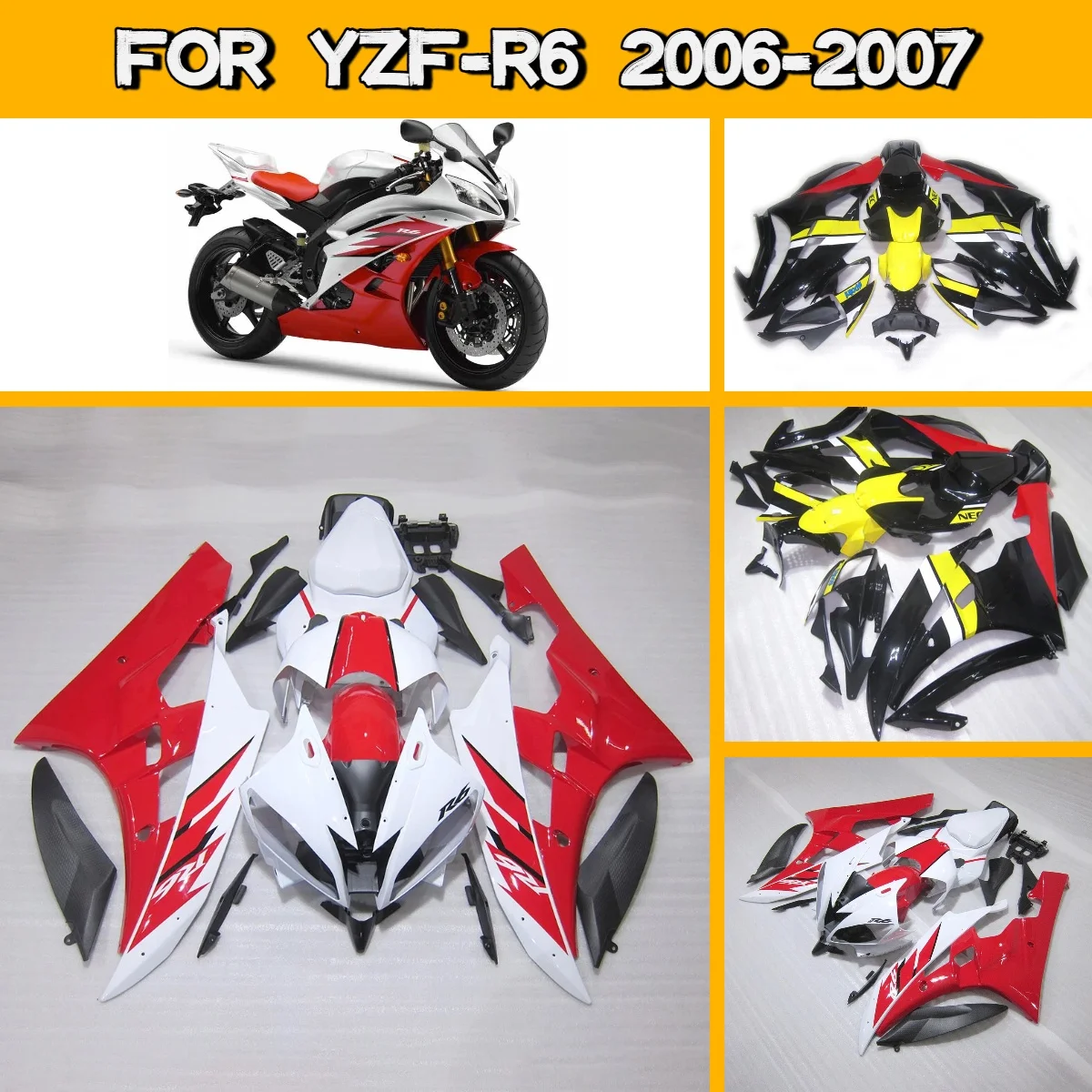 Высококачественный комплект обтекателей для мотоцикла Yamaha YZF R6 2006-2007 годов выпуска, литьевой комплект обтекателей YZF R6 06-07
Высококачественный комплект обтекателей для мотоцикла Yamaha YZF R6 2006-2007 годов выпуска, литьевой комплект обтекателей YZF R6 06-07