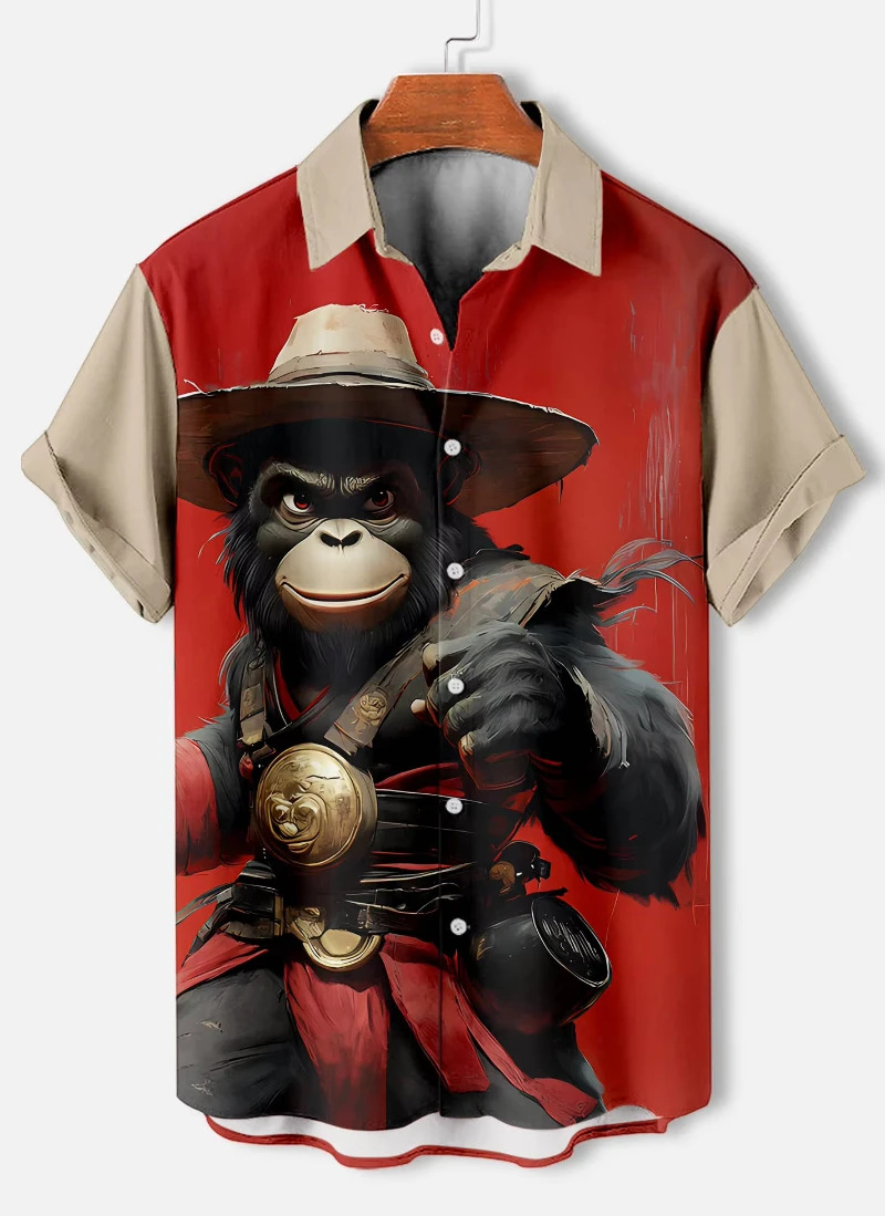 Summer Funny Animal Monkey 3D Print Shirts Men Fashion Shirt Casual Vintage Streetwear Short Sleeve Shirt Blouse Man Clothing
Summer Funny Animal Monkey 3D Print Shirts Men Fashion Shirt Casual Vintage Streetwear Short Sleeve Shirt Blouse Man Clothing