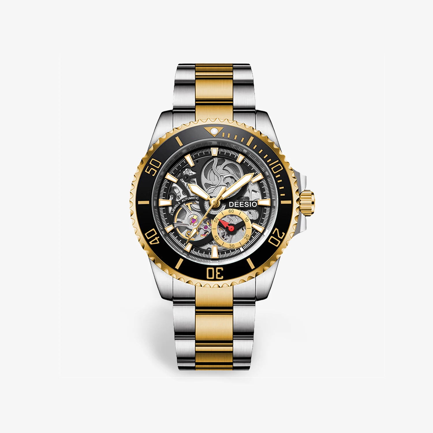 Deesio Men's Skeleton Automatic Mechanical Watch Sapphire Crystal Stainless Steel Waterproof Luminous Business Wristwatch Luxury
Deesio Men's Skeleton Automatic Mechanical Watch Sapphire Crystal Stainless Steel Waterproof Luminous Business Wristwatch Luxury