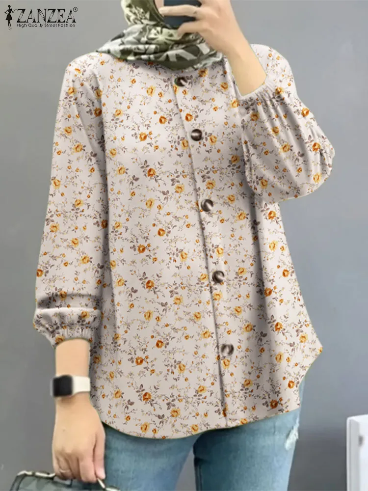 ZANZEA Fashion Autumn Long Sleeve Abaya Shirt Bohemian Blouse Women Casual Floral Printed Loose Muslim Tops Islamic Clothing
ZANZEA Fashion Autumn Long Sleeve Abaya Shirt Bohemian Blouse Women Casual Floral Printed Loose Muslim Tops Islamic Clothing