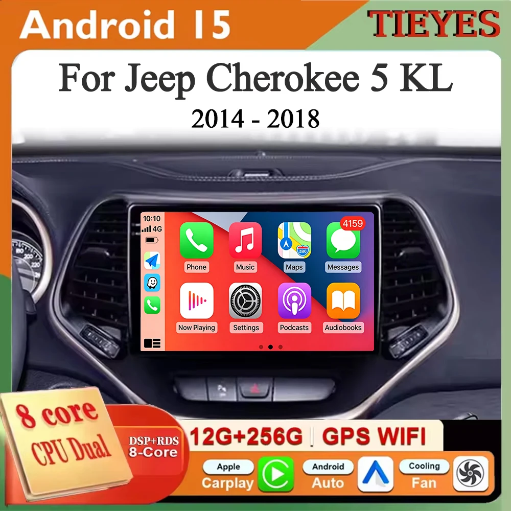 For Jeep Cherokee 5 KL 2014 - 2018 Android 15 Carplay Auto Screen Car Radio Multimedia Player Autoradio Stereo 2din Head Unit WI
For Jeep Cherokee 5 KL 2014 - 2018 Android 15 Carplay Auto Screen Car Radio Multimedia Player Autoradio Stereo 2din Head Unit WI