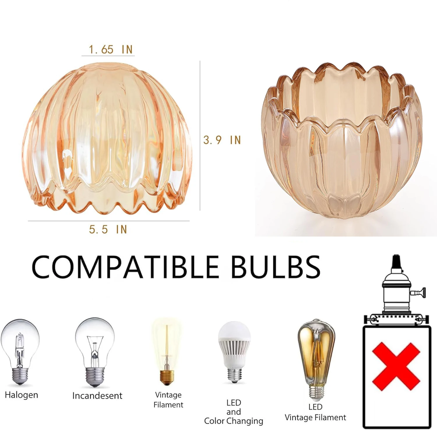 Tulip Glass Lamp Shades Amber Flower Mini Lampshade Replacement Lamp Covers for Floor Table Wall Lamp Chandelier Light Cover
Tulip Glass Lamp Shades Amber Flower Mini Lampshade Replacement Lamp Covers for Floor Table Wall Lamp Chandelier Light Cover