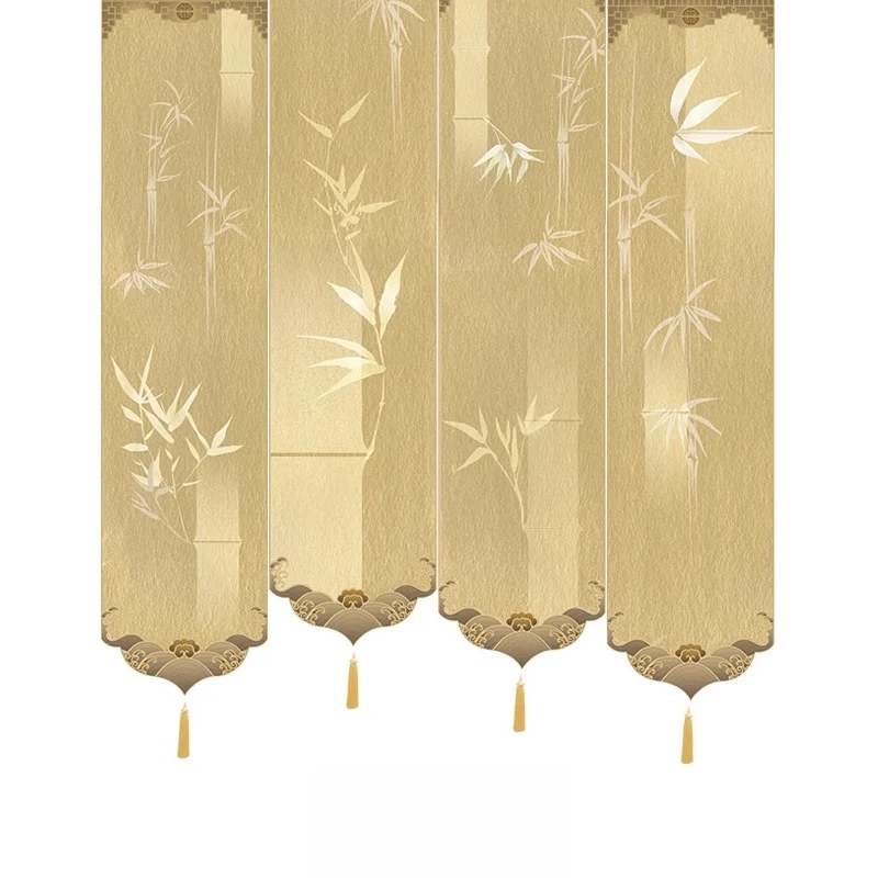 Chinese style Zen ink painting bamboo roller shutter curtain semi-transparent screen partition hanging curtain advanced sene
Chinese style Zen ink painting bamboo roller shutter curtain semi-transparent screen partition hanging curtain advanced sene