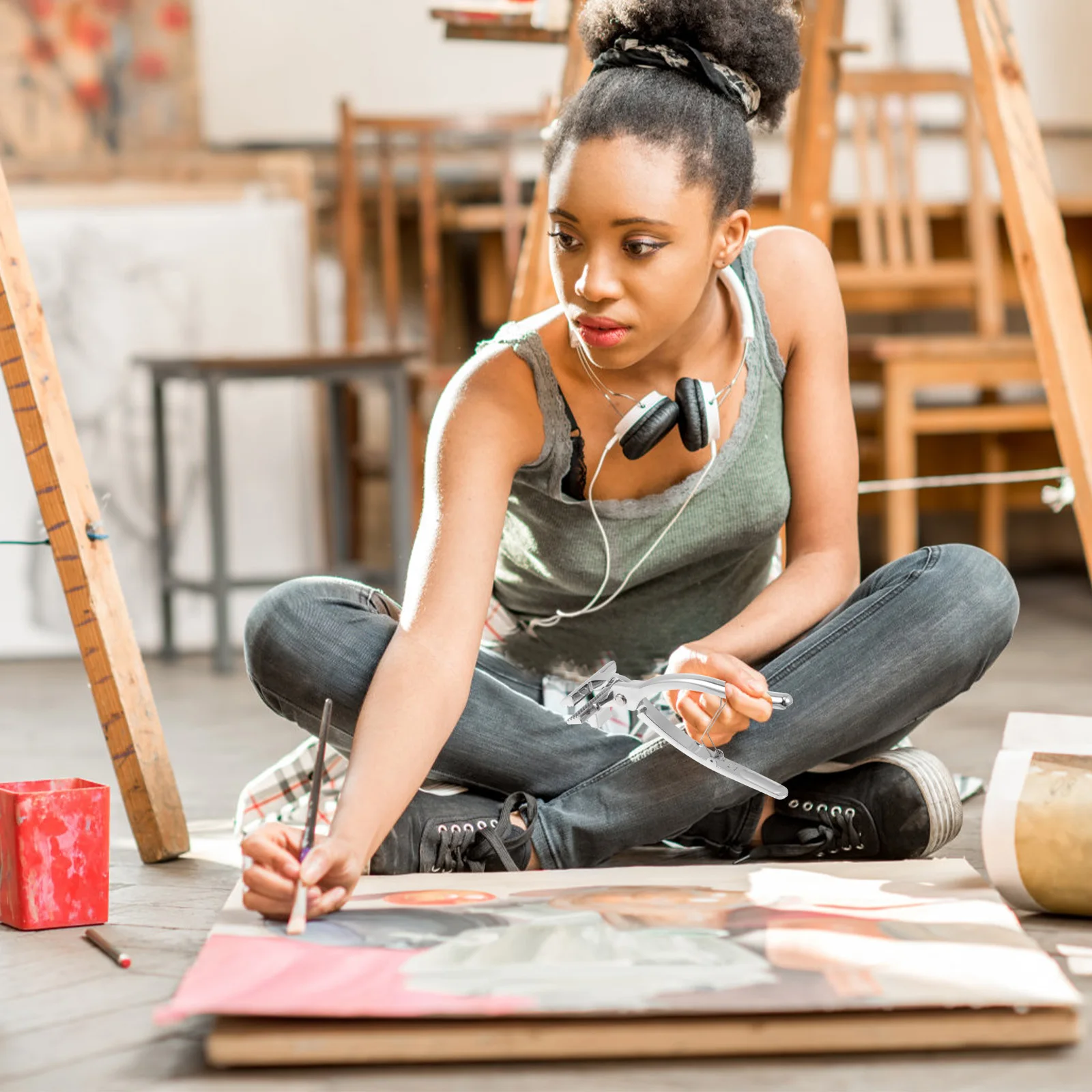 1pc Canvas Stretching Plier Stainless Steel Wide Mouth Tension Tool For Oil Painting Canvas Frame Making Lightweight Durable
1pc Canvas Stretching Plier Stainless Steel Wide Mouth Tension Tool For Oil Painting Canvas Frame Making Lightweight Durable