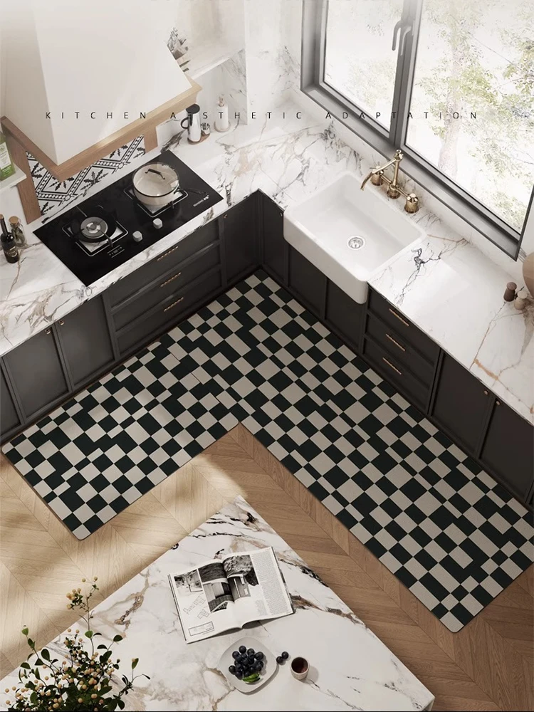 Chessboard Kitchen Carpet PVC Water-absorbent Wear-resistant Rugs Restaurant Non-slip Soundproof Mat Minimalist Waterproof Rug
Chessboard Kitchen Carpet PVC Water-absorbent Wear-resistant Rugs Restaurant Non-slip Soundproof Mat Minimalist Waterproof Rug