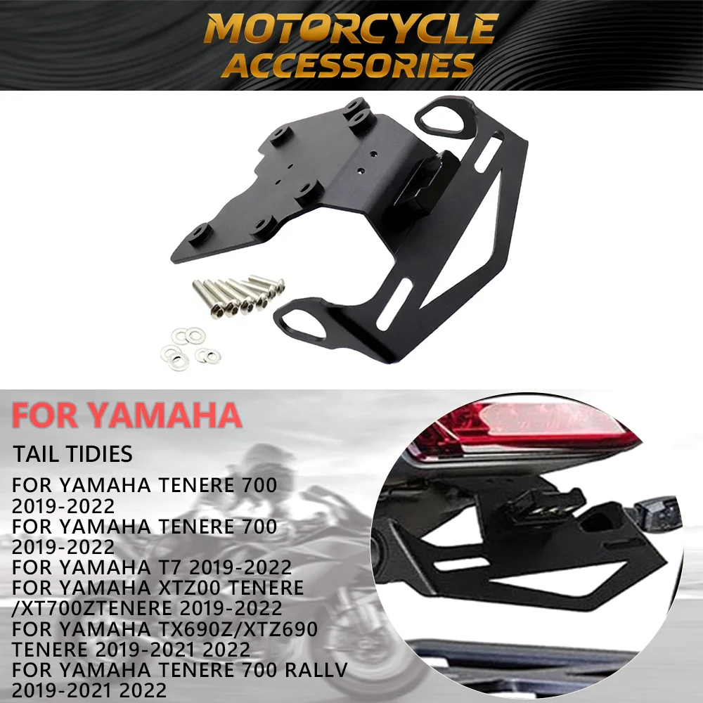 License Plate Holder Bracket For YAMAHA Tenere 700 XTZ700/ RALLY T7 2019-2023 Motorcycle Tail Tidy Fender Eliminator LED Light
License Plate Holder Bracket For YAMAHA Tenere 700 XTZ700/ RALLY T7 2019-2023 Motorcycle Tail Tidy Fender Eliminator LED Light