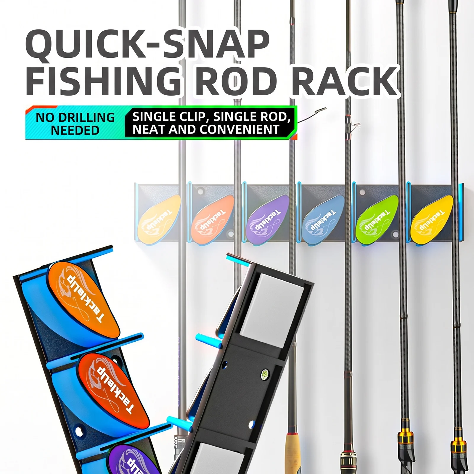 Fishing Rods Wall Mounted Holder 6 Slot Rack Organizer for Spinning Casting Fly Rods Durable Space Saving Garage Home Storage
Fishing Rods Wall Mounted Holder 6 Slot Rack Organizer for Spinning Casting Fly Rods Durable Space Saving Garage Home Storage