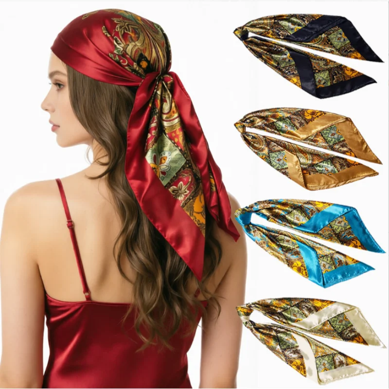 1 piece of retro printed headscarf, soft headscarf, women's Muslim headscarf, neck scarf, hair accessory.
1 piece of retro printed headscarf, soft headscarf, women's Muslim headscarf, neck scarf, hair accessory.