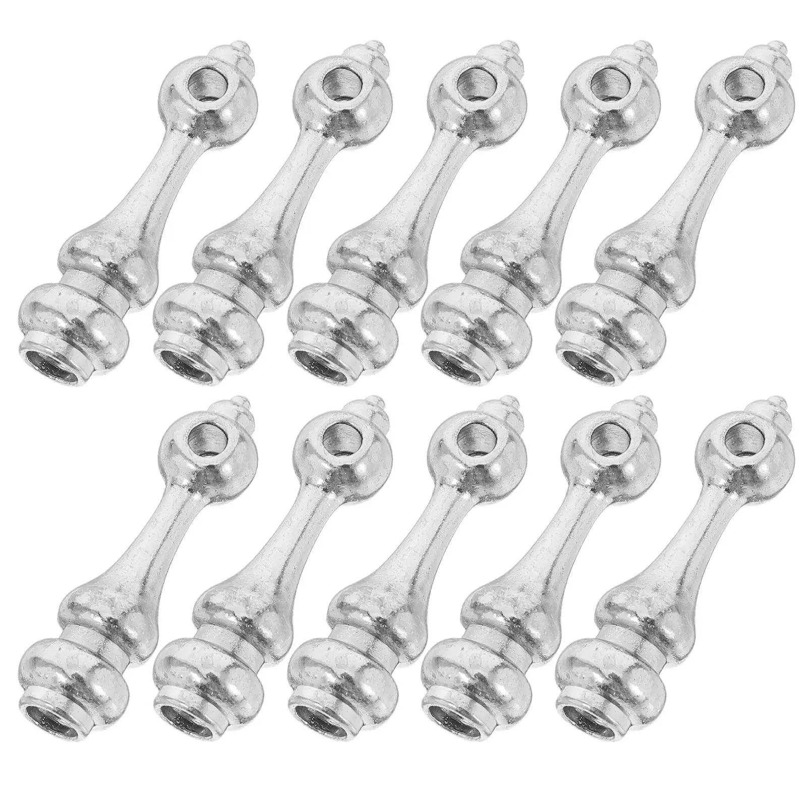 10 Pcs Fence Accessories Cart Spindle Connectors Decorative Cabinet Spindles Gourd Bracket Pole Silver Post
10 Pcs Fence Accessories Cart Spindle Connectors Decorative Cabinet Spindles Gourd Bracket Pole Silver Post