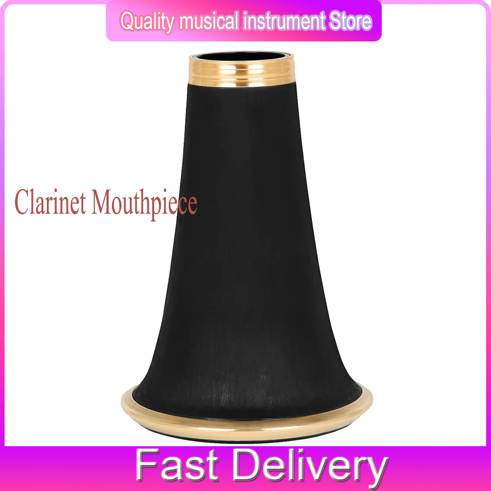 Clarinet Mouthpiece Gold Rim Black Tube Gumwood Horn Durable Shockproof Crack-proof Wooden Tube Musical Instrument Parts
Clarinet Mouthpiece Gold Rim Black Tube Gumwood Horn Durable Shockproof Crack-proof Wooden Tube Musical Instrument Parts