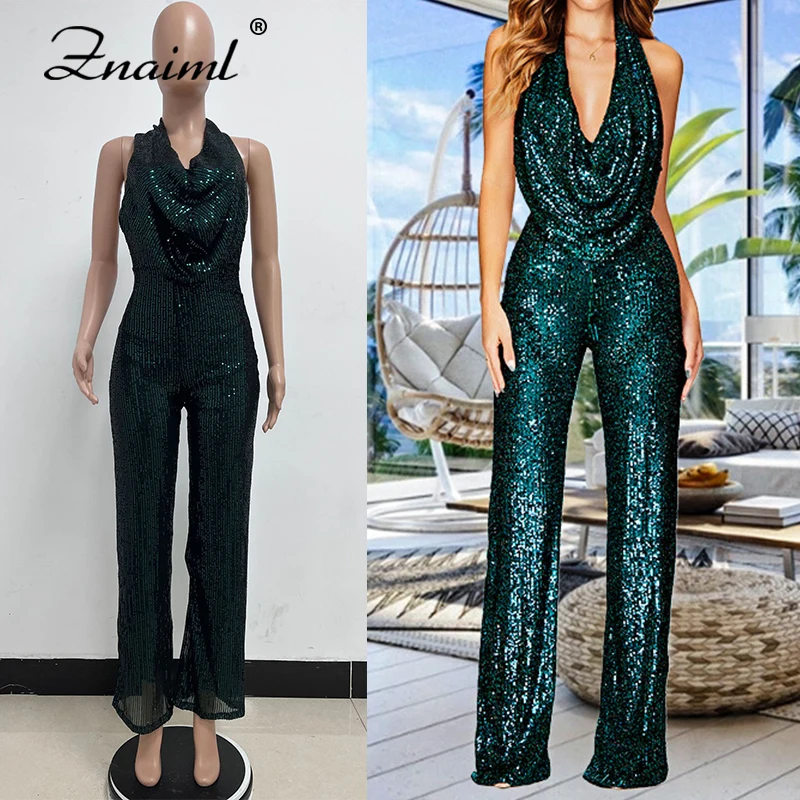 Znaiml Women's Luxury Sequin Jumpsuit Sleeveless Backless Glitter Wide Leg Party Romper One Piece Autumn Glitterous Overalls
Znaiml Women's Luxury Sequin Jumpsuit Sleeveless Backless Glitter Wide Leg Party Romper One Piece Autumn Glitterous Overalls