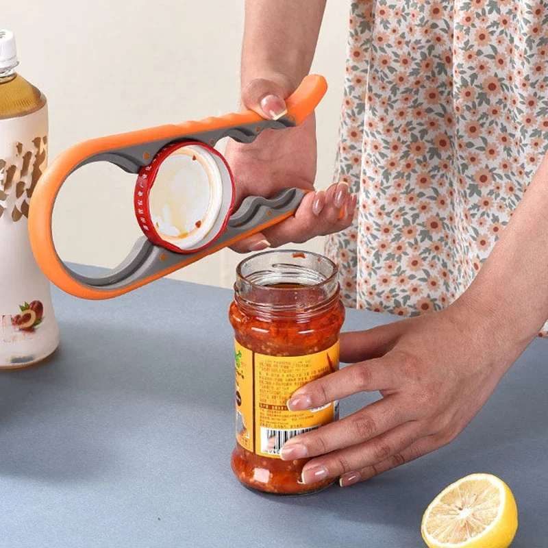 Multifunctional 4-in-1 Kitchen Tool Jar Gripper Lid Opener Can Opener Bottle Opener - Easy to Use Home Essential
Multifunctional 4-in-1 Kitchen Tool Jar Gripper Lid Opener Can Opener Bottle Opener - Easy to Use Home Essential