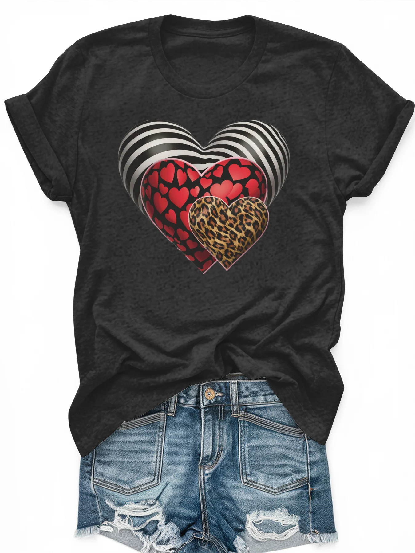 Women's large-size printed short-sleeved T-shirt, loose and casual, soft, comfortable and breathable, outdoor sports
Women's large-size printed short-sleeved T-shirt, loose and casual, soft, comfortable and breathable, outdoor sports