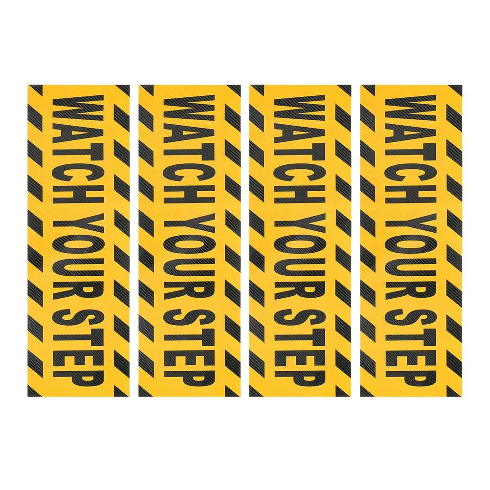 4PCS Anti Stickers 30x10cm Black Yellow Caution Tape Stairs Steps Flooring Safety PVC Non Grip Stair Treads Warning
4PCS Anti Stickers 30x10cm Black Yellow Caution Tape Stairs Steps Flooring Safety PVC Non Grip Stair Treads Warning