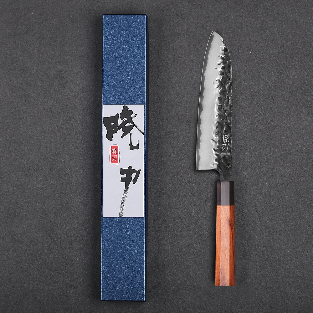 7.5'' Inch Santoku Knife Composite Stainless Steel Kitchen Chef Tools with Japanese-style Classic Octagonal Rosewood Handle
7.5'' Inch Santoku Knife Composite Stainless Steel Kitchen Chef Tools with Japanese-style Classic Octagonal Rosewood Handle