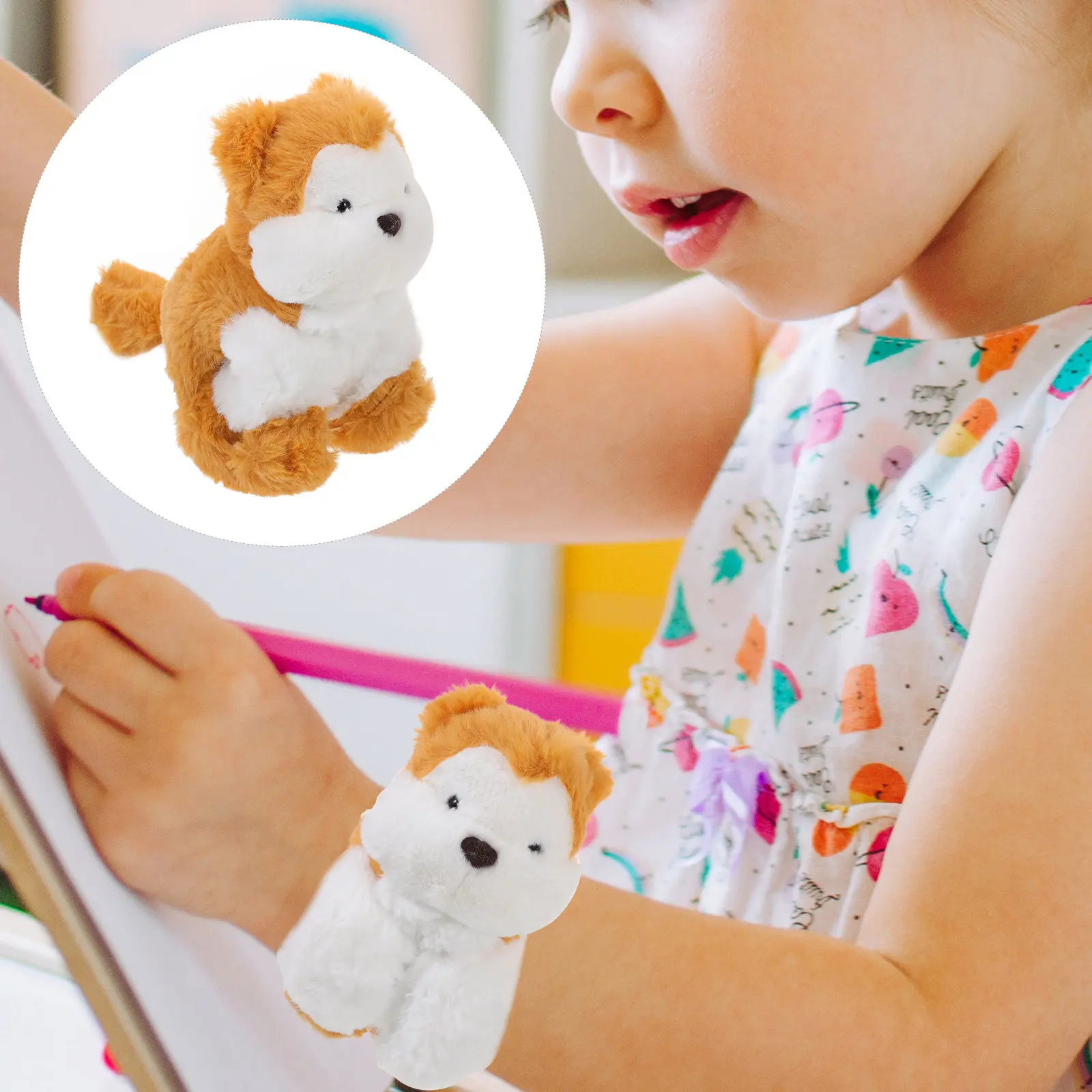 Cartoon Animal Slap Bracelet Stuffed Dog Design Smooth Comfortable Snap Wristband Kids Party Favors Creative Play Gift Security
Cartoon Animal Slap Bracelet Stuffed Dog Design Smooth Comfortable Snap Wristband Kids Party Favors Creative Play Gift Security