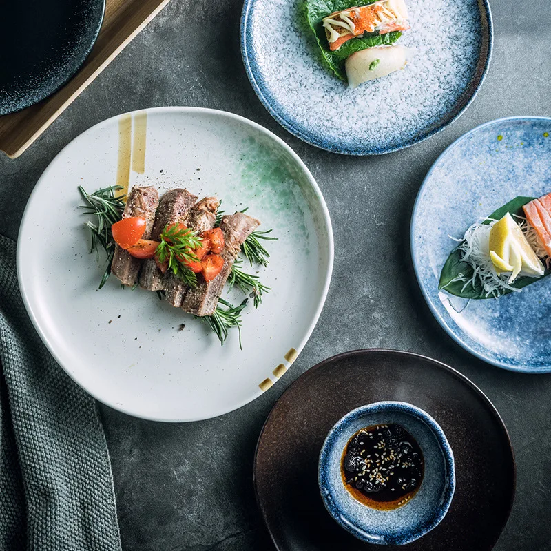 Japanese Western Cuisine Restaurant Light Food Shop Ceramic Steak Plate Salad Household Creative Plate
Japanese Western Cuisine Restaurant Light Food Shop Ceramic Steak Plate Salad Household Creative Plate