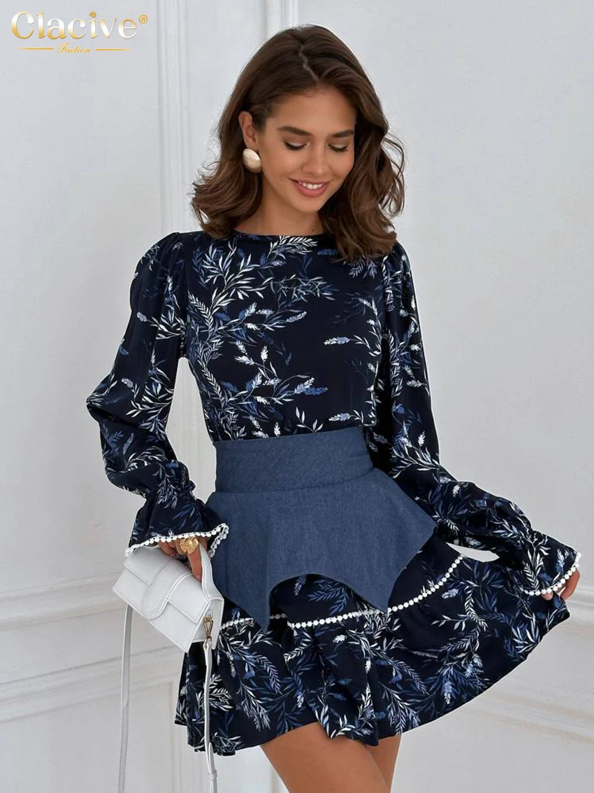 Clacive Fashion Loose Print 2 Pieces Set Woman 2025 Elegant Long Sleeve Mini Dress With High Waist Skirt Set Female Streetwear
Clacive Fashion Loose Print 2 Pieces Set Woman 2025 Elegant Long Sleeve Mini Dress With High Waist Skirt Set Female Streetwear