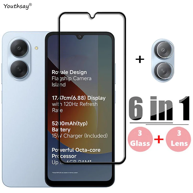 6in1 Glass For Poco C81x Full Cover Tempered Glass Xiaomi Poco C81x Screen Protector HD Protective Phone Lens Film For Poco C81x
6in1 Glass For Poco C81x Full Cover Tempered Glass Xiaomi Poco C81x Screen Protector HD Protective Phone Lens Film For Poco C81x