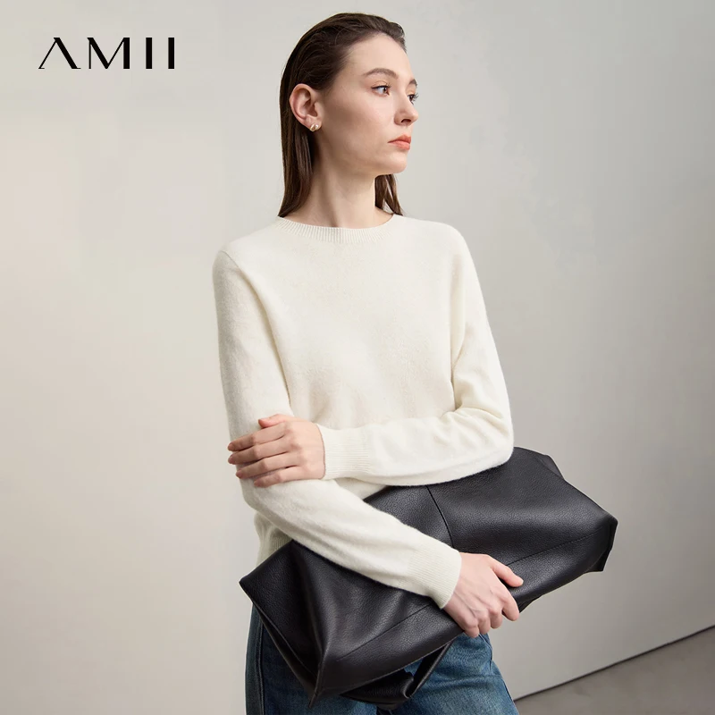 Amii Women's Sweater O-neck Long Sleeves Loose Cashmere Sweater Woman 2025 Winter New Versatile Basic Wool Top Female 12543195
Amii Women's Sweater O-neck Long Sleeves Loose Cashmere Sweater Woman 2025 Winter New Versatile Basic Wool Top Female 12543195