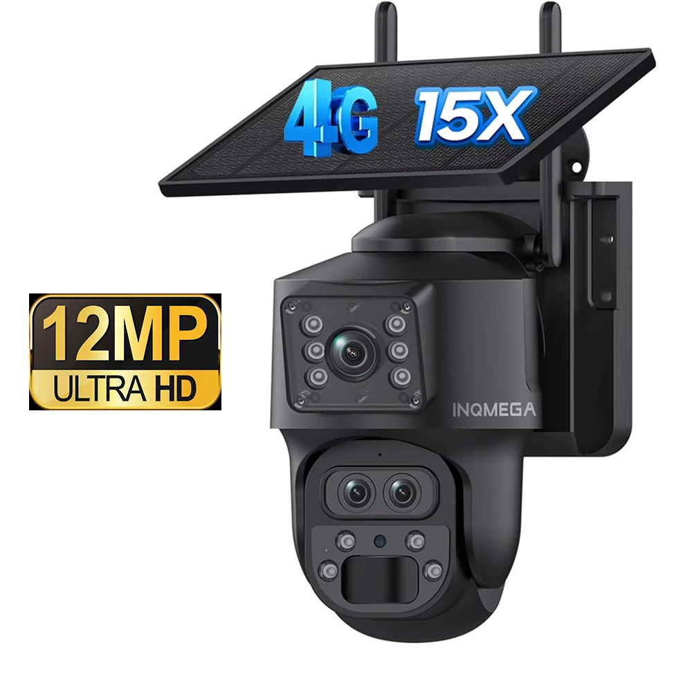 15X Optical ZOOM Solar Camera 4G 12MP Three Lens 360° View 5W Solar Panel Security Outdoor WIFI PTZ IP Camera 7800mAh Battery
15X Optical ZOOM Solar Camera 4G 12MP Three Lens 360° View 5W Solar Panel Security Outdoor WIFI PTZ IP Camera 7800mAh Battery