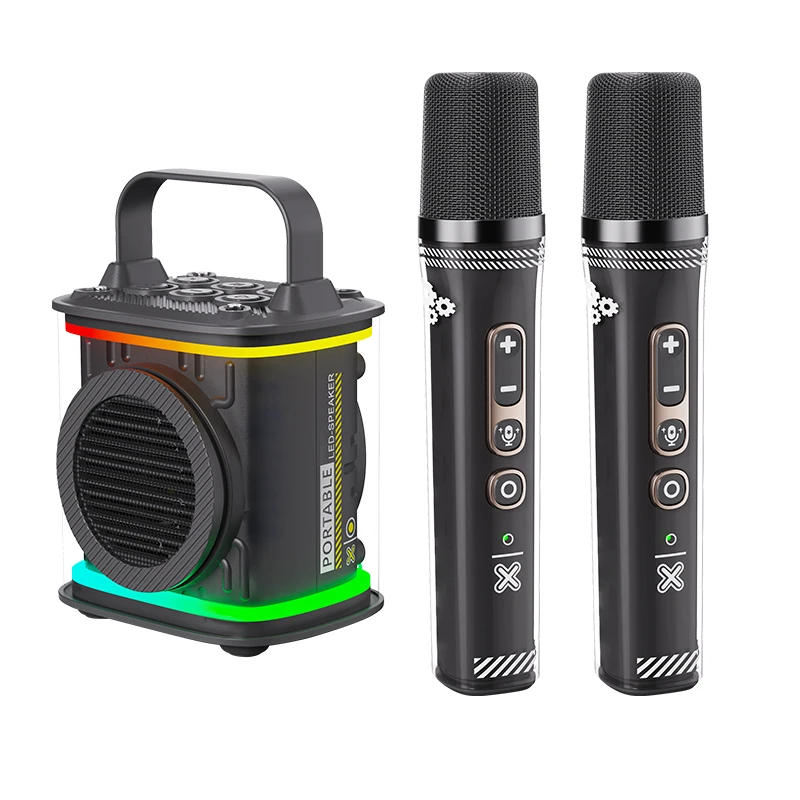 Latest 2024 model Portable Wireless Speaker Karaoke System with Microphone and Colorful Lights
Latest 2024 model Portable Wireless Speaker Karaoke System with Microphone and Colorful Lights