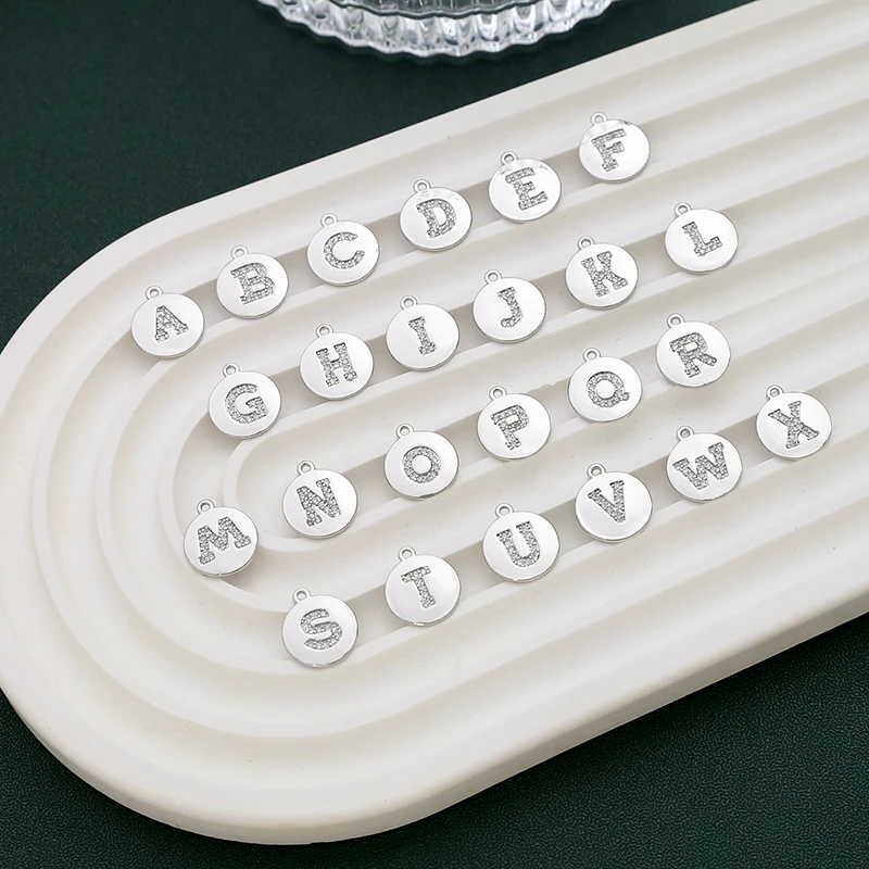 4pcs Copper Plated White K Zirconium Inlaid English Letter Pendant DIY Handmade Accessories Bracelet Necklace Keychain Charms
4pcs Copper Plated White K Zirconium Inlaid English Letter Pendant DIY Handmade Accessories Bracelet Necklace Keychain Charms