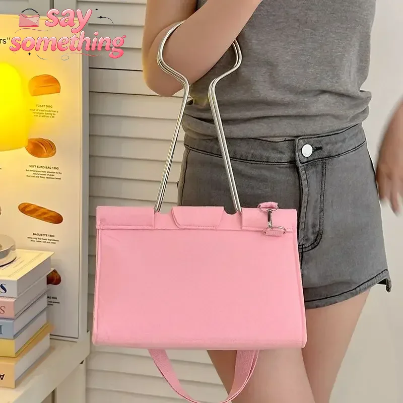 Girls Bag 2026 New Fashion Felt Binder Clip High-capacity Shoulder Bag Handbag Office Lady Women Bag Long Tail Clip Handbag
Girls Bag 2026 New Fashion Felt Binder Clip High-capacity Shoulder Bag Handbag Office Lady Women Bag Long Tail Clip Handbag