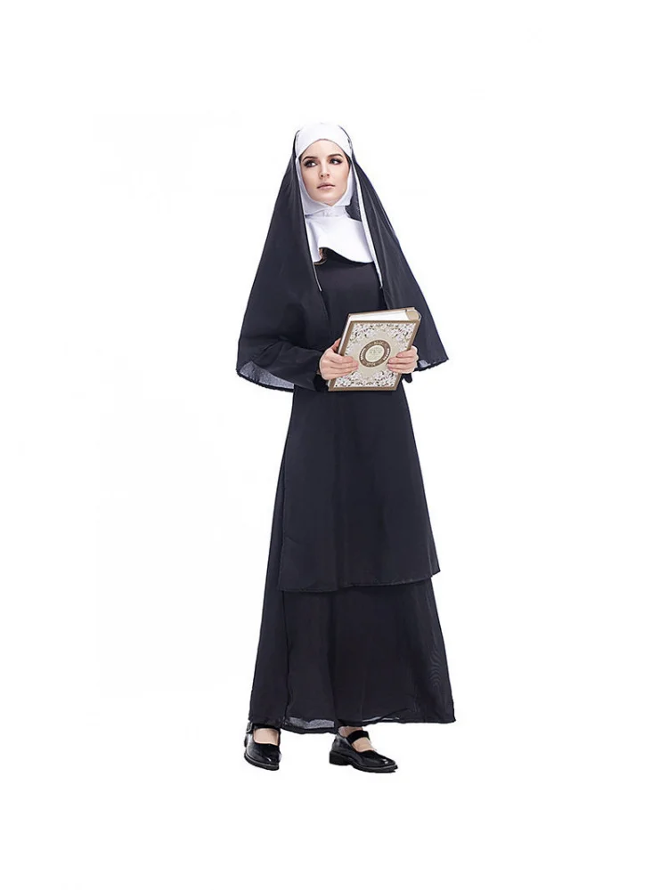 Bla Nun Long Robe Women's Costume Stage Performance loween Role-plang Cosplay Outfit Polyester Material Traditional Ch...
Bla Nun Long Robe Women's Costume Stage Performance loween Role-plang Cosplay Outfit Polyester Material Traditional Ch...