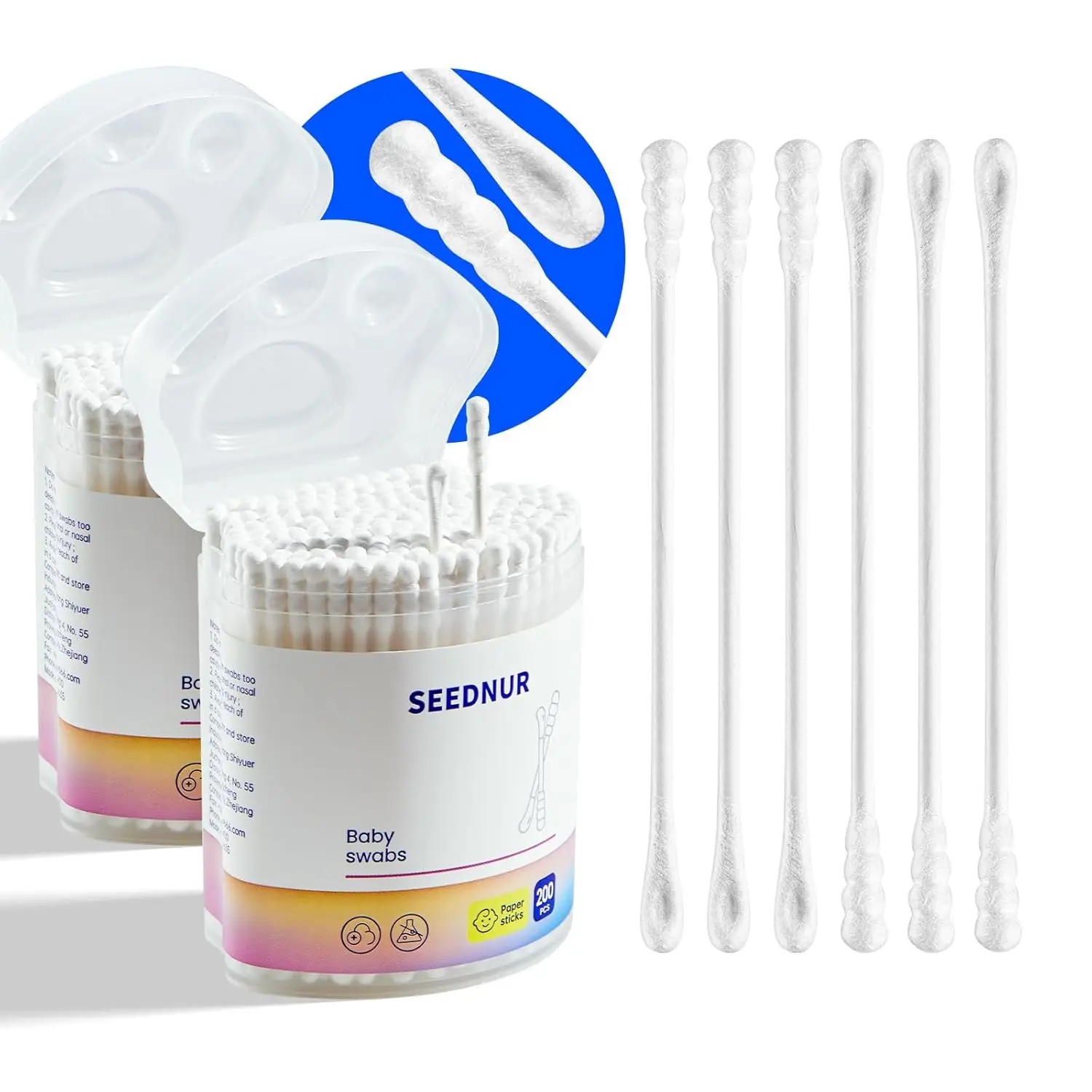400Pcs Baby Safety Cotton Swabs, Organic Cotton Buds with Spiral & Scoop Tips for Newborn Ear Nose Cleaning
400Pcs Baby Safety Cotton Swabs, Organic Cotton Buds with Spiral & Scoop Tips for Newborn Ear Nose Cleaning