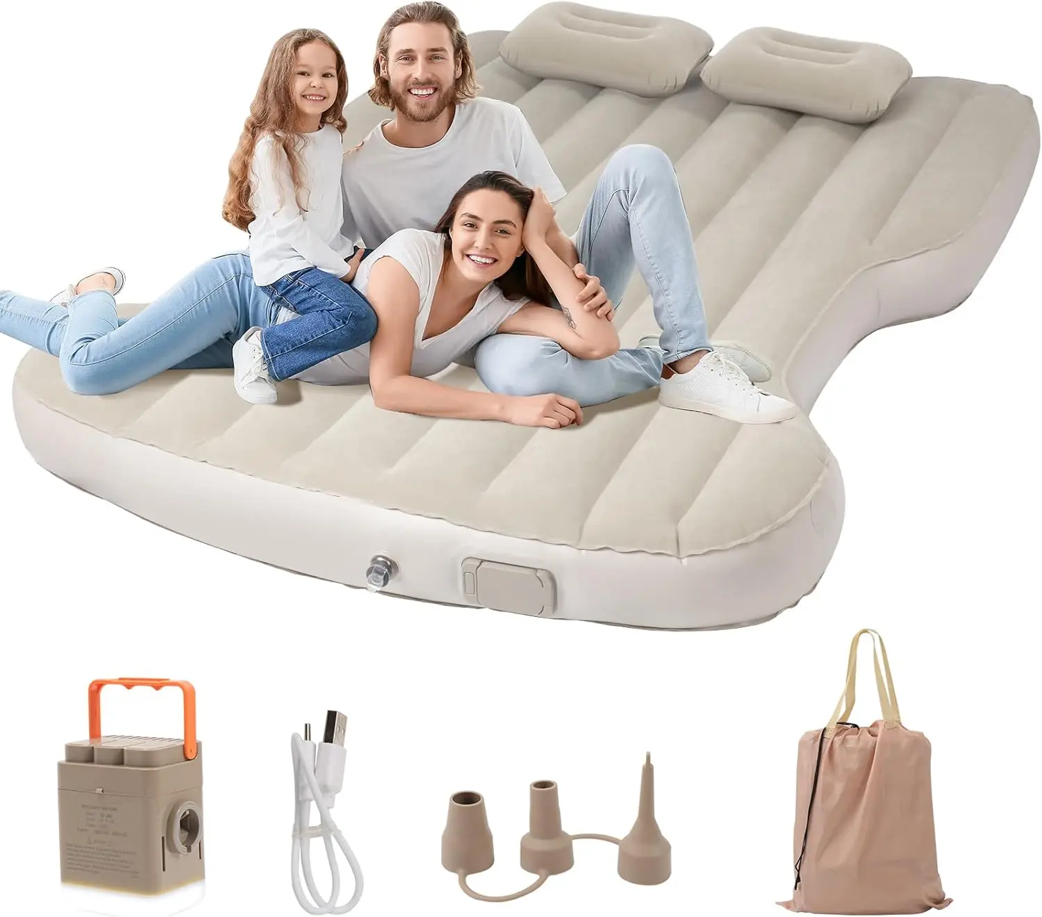Self-Inflating Air Mattress for Car Camping with Wireless Charging Pump, 2 Pillows, Storage Bag - Fits Model Y 2020-2025
Self-Inflating Air Mattress for Car Camping with Wireless Charging Pump, 2 Pillows, Storage Bag - Fits Model Y 2020-2025