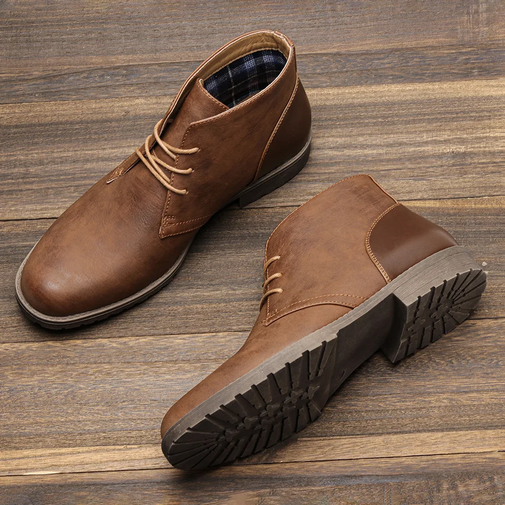 New Men Vintage British Outdoor Leather Shoes Dress Tooling Ankle Boots Business Desert Boots Spring Autumn Fashion
New Men Vintage British Outdoor Leather Shoes Dress Tooling Ankle Boots Business Desert Boots Spring Autumn Fashion