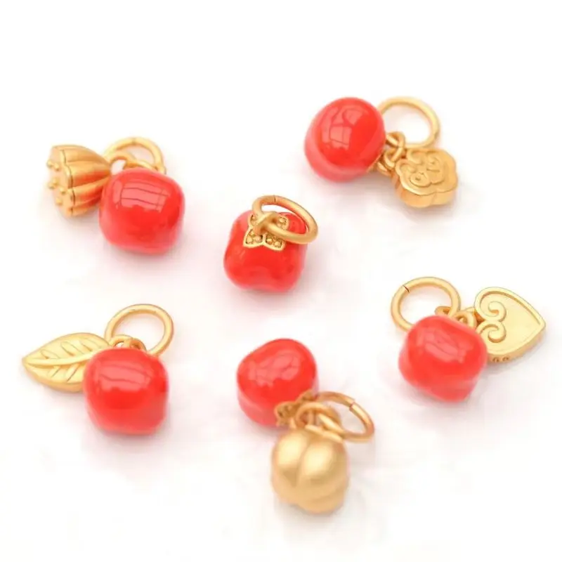 2pcs 14K Gold Color Imitation Sand Gold Wufu Persimmon Pendant DIY Necklace Bracelet Handmade Charm Accessories S344
2pcs 14K Gold Color Imitation Sand Gold Wufu Persimmon Pendant DIY Necklace Bracelet Handmade Charm Accessories S344