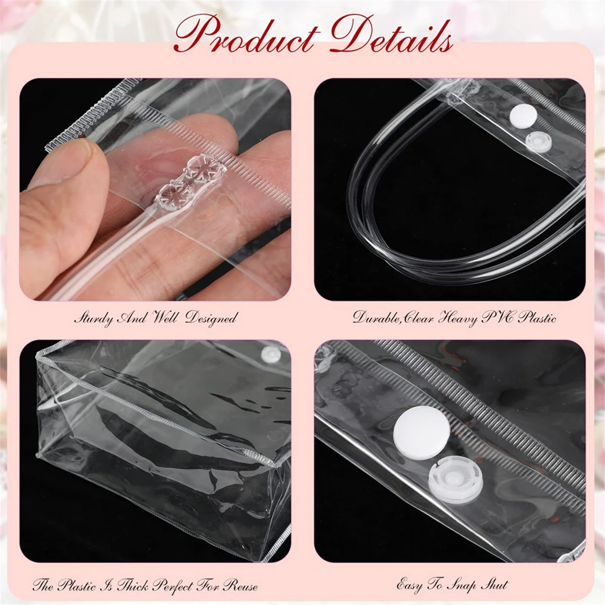 B59A20Pcs Transparent Gift Bag with Handle Wedding Candy Gift Packaging Reusable Tote Bag Christmas Shower 15x20x7cm
B59A20Pcs Transparent Gift Bag with Handle Wedding Candy Gift Packaging Reusable Tote Bag Christmas Shower 15x20x7cm