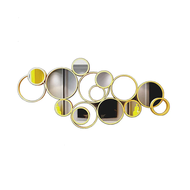 Metal wrought iron mirror wall hanging Chinese creative model room decoration irregular living room background wall
Metal wrought iron mirror wall hanging Chinese creative model room decoration irregular living room background wall