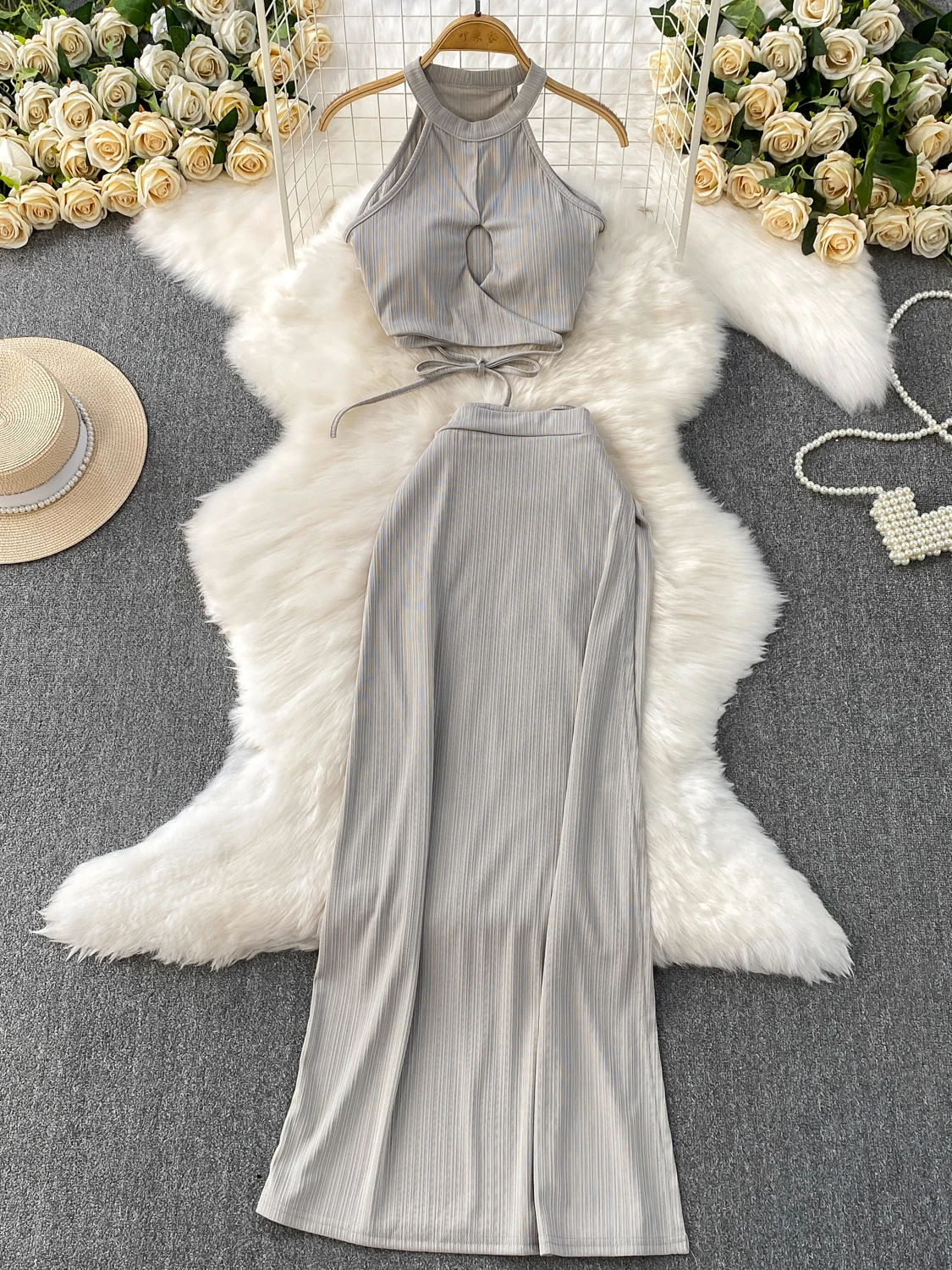 Sexy Spicy Girl Sle Svel Top with Chest Pad Wrap Ne Vest ort Set High Waist Slim Long Skirt Faionable Women's Set
Sexy Spicy Girl Sle Svel Top with Chest Pad Wrap Ne Vest ort Set High Waist Slim Long Skirt Faionable Women's Set