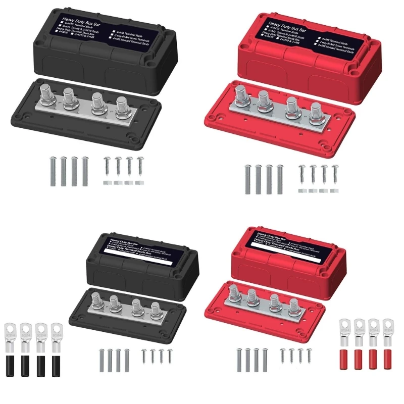 Bus Bar Terminal Block 48V 100A Covered Power Distribution Block for RVs Marine Car Battery Wiring Systems H9EE
Bus Bar Terminal Block 48V 100A Covered Power Distribution Block for RVs Marine Car Battery Wiring Systems H9EE