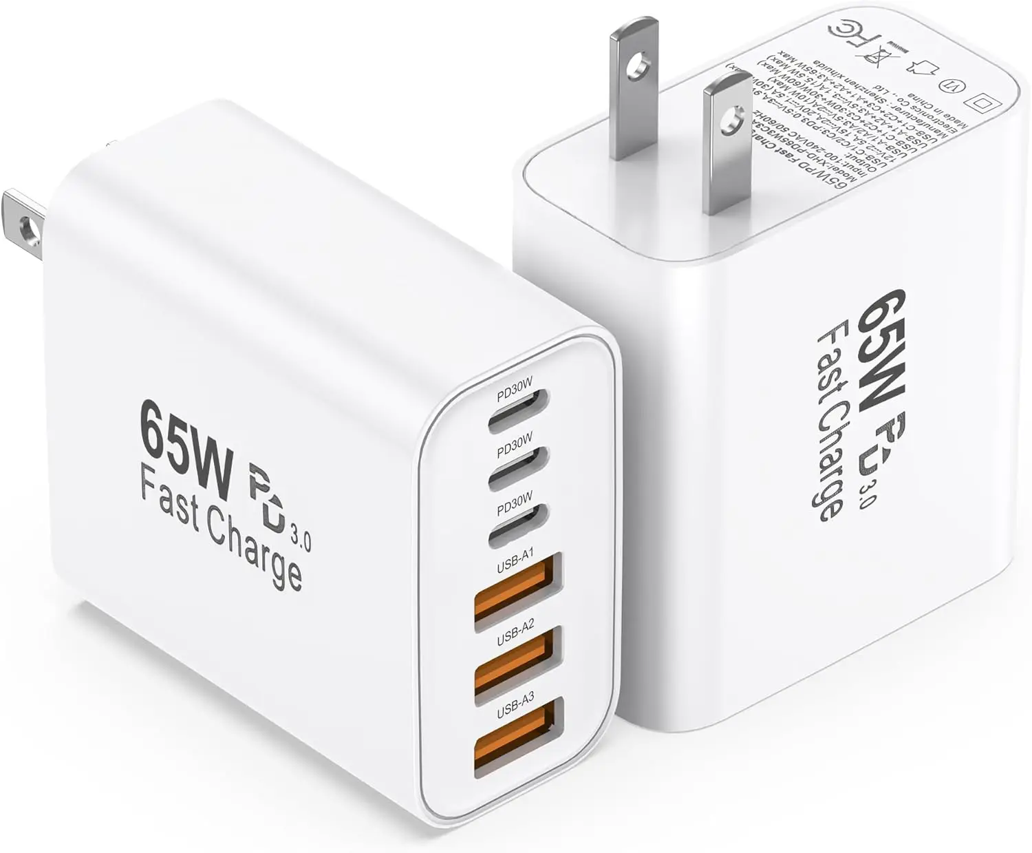 65W USB C Charging Block, 6-Port Fast Charger for iPhone 16/15/14/Pro Max, Galaxy S25/S26, iPad
65W USB C Charging Block, 6-Port Fast Charger for iPhone 16/15/14/Pro Max, Galaxy S25/S26, iPad