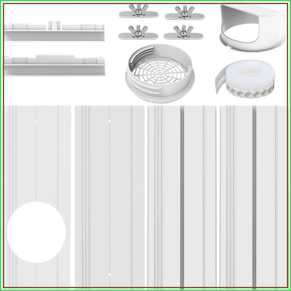 Portable AC Window Seal Kit for 5.1"/5.9" Hose, Universal Coupler, 4 Adjustable Plates for Sliding Windows
Portable AC Window Seal Kit for 5.1"/5.9" Hose, Universal Coupler, 4 Adjustable Plates for Sliding Windows