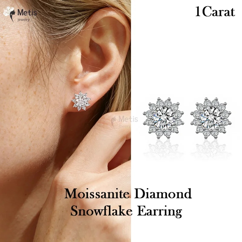 0.5/1Ct Moissanite Diamond Flower Stud Earrings for Women Real 925 Sterling Silver Solitaire Eternity Wedding Party Jewelry
0.5/1Ct Moissanite Diamond Flower Stud Earrings for Women Real 925 Sterling Silver Solitaire Eternity Wedding Party Jewelry