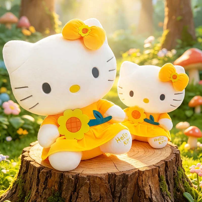 Sanrio Cute Hello Kitty Sunflower Plush Toy, Cute Yellow Dress & Bow Stuffed Doll, Soft Kitty Cat Pillow for Kids Birthday Gift
Sanrio Cute Hello Kitty Sunflower Plush Toy, Cute Yellow Dress & Bow Stuffed Doll, Soft Kitty Cat Pillow for Kids Birthday Gift