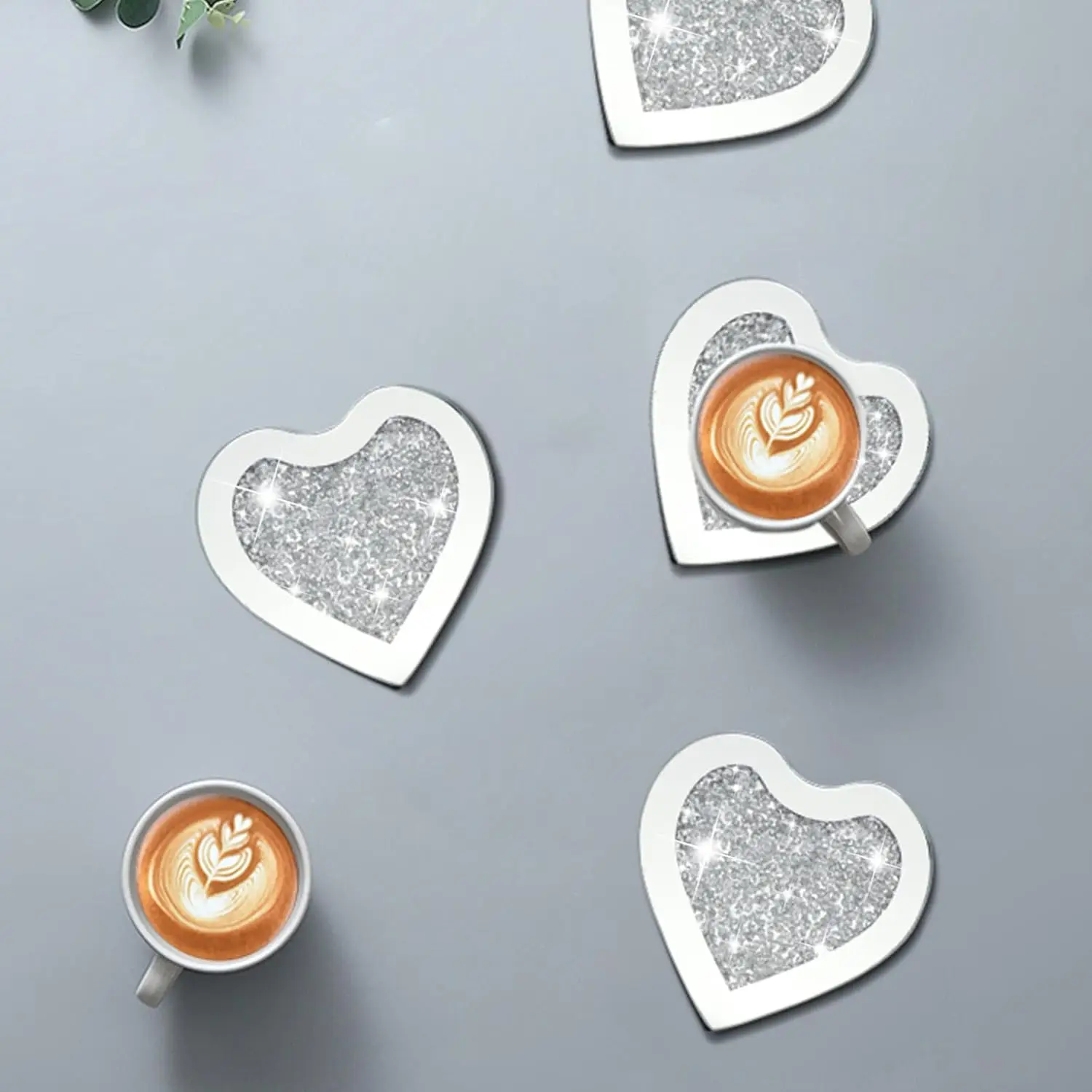 4 Pcs Glass Crystal Coaster Diamond Mirror Coaster Silver Luxury Cup Mat Desktop Advanced Decoration for Kitchen Dining Coffee
4 Pcs Glass Crystal Coaster Diamond Mirror Coaster Silver Luxury Cup Mat Desktop Advanced Decoration for Kitchen Dining Coffee