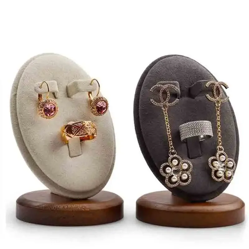 New jewelry stand, creative solid wood oval ring stand, earring display stand jewelry boxes and packaging
New jewelry stand, creative solid wood oval ring stand, earring display stand jewelry boxes and packaging