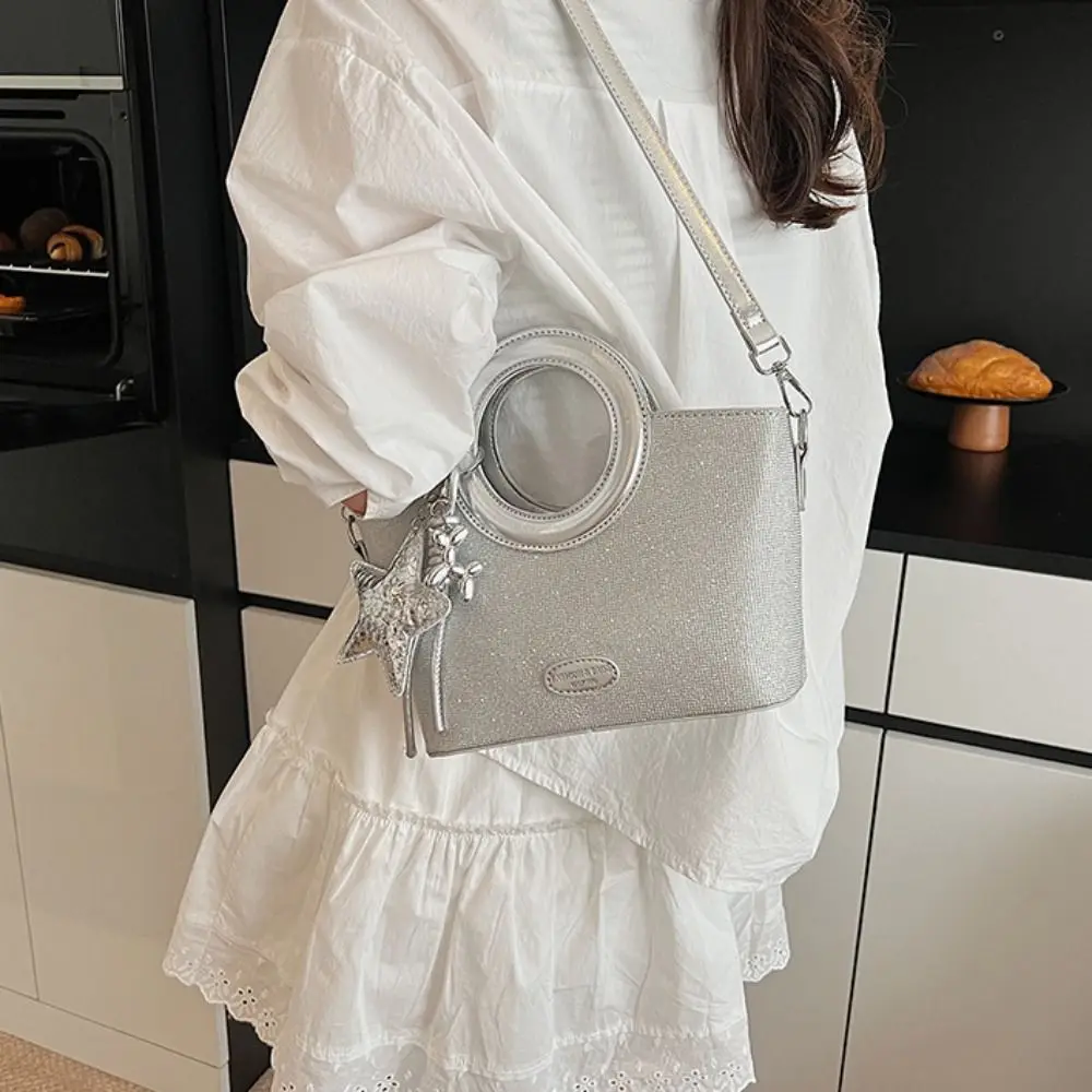 Simple PU Sweet Star Silver Bag Shoulder Bag Tote Bag Small Basket Bag Crossbody Bag Korean Style Shining Banquet Handbag Women
Simple PU Sweet Star Silver Bag Shoulder Bag Tote Bag Small Basket Bag Crossbody Bag Korean Style Shining Banquet Handbag Women