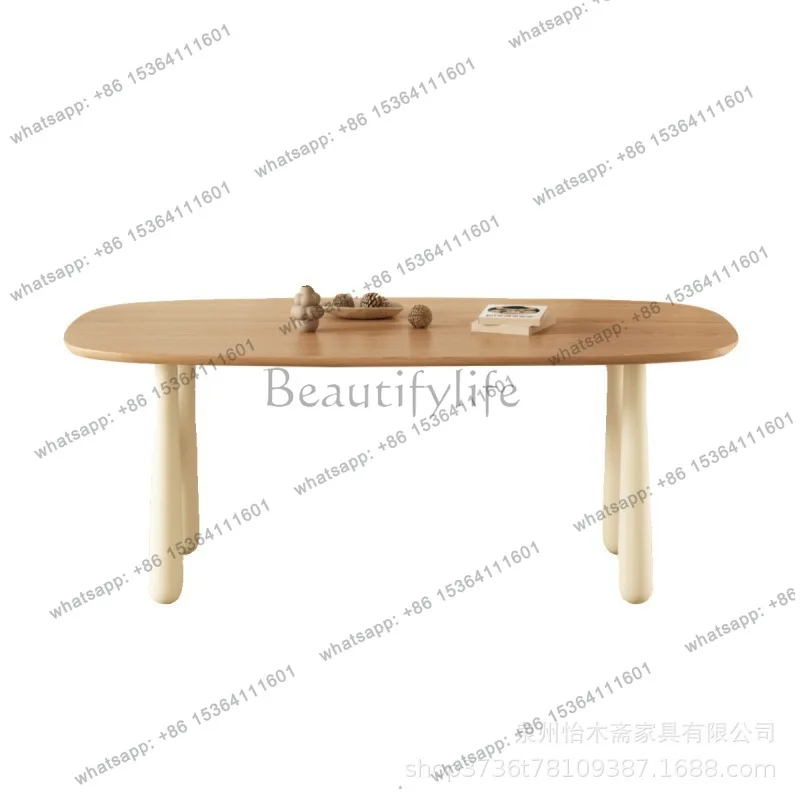 Обеденный стол из цельного дерева во французском кремовом стиле, скандинавский креативный домашний дизайнерский повседневный обеденный стол
Обеденный стол из цельного дерева во французском кремовом стиле, скандинавский креативный домашний дизайнерский повседневный обеденный стол