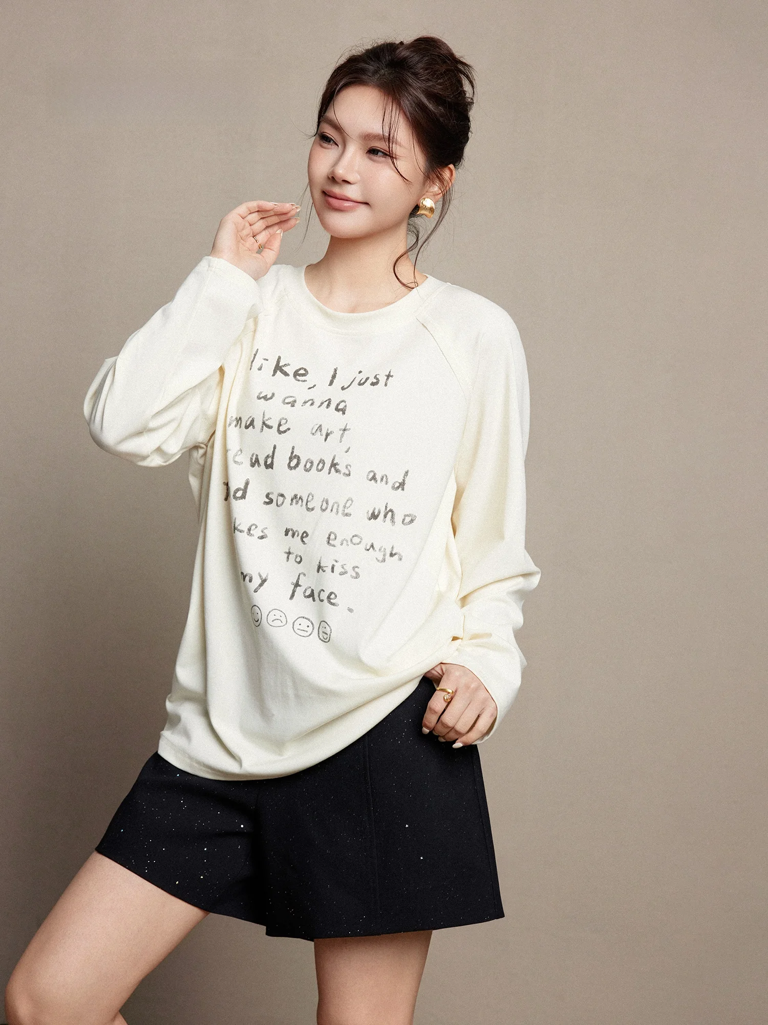 Plusmall Oxygen Sensation Lazy Person T-irt Spring 2026 Loose Casual round Ne Printed Long Sve Women's Top
Plusmall Oxygen Sensation Lazy Person T-irt Spring 2026 Loose Casual round Ne Printed Long Sve Women's Top