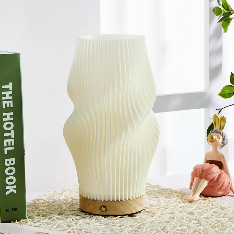 Nordic solid wood decorative table lamp 3D printing ambient light charging touch switch home ornament stepless dimming
Nordic solid wood decorative table lamp 3D printing ambient light charging touch switch home ornament stepless dimming