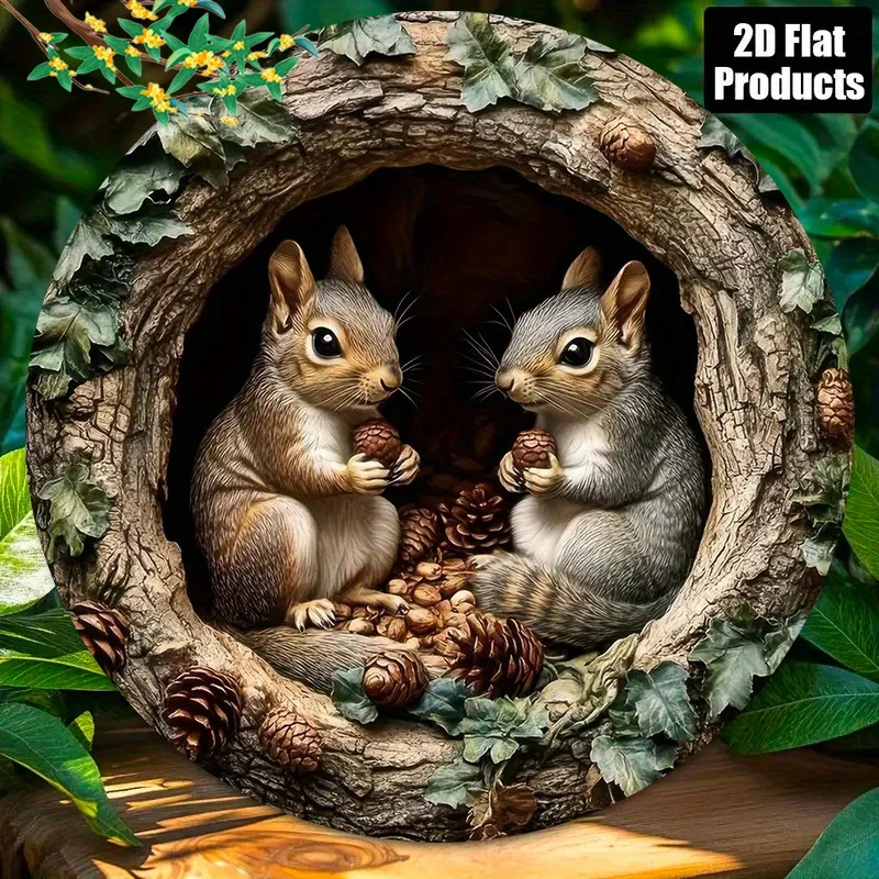 Плоское 2D-панно из алюминия в винтажном стиле с изображением белок - 20,32x20,32 см, декор в деревенском стиле с очаровательными белками и сосной
Плоское 2D-панно из алюминия в винтажном стиле с изображением белок - 20,32x20,32 см, декор в деревенском стиле с очаровательными белками и сосной